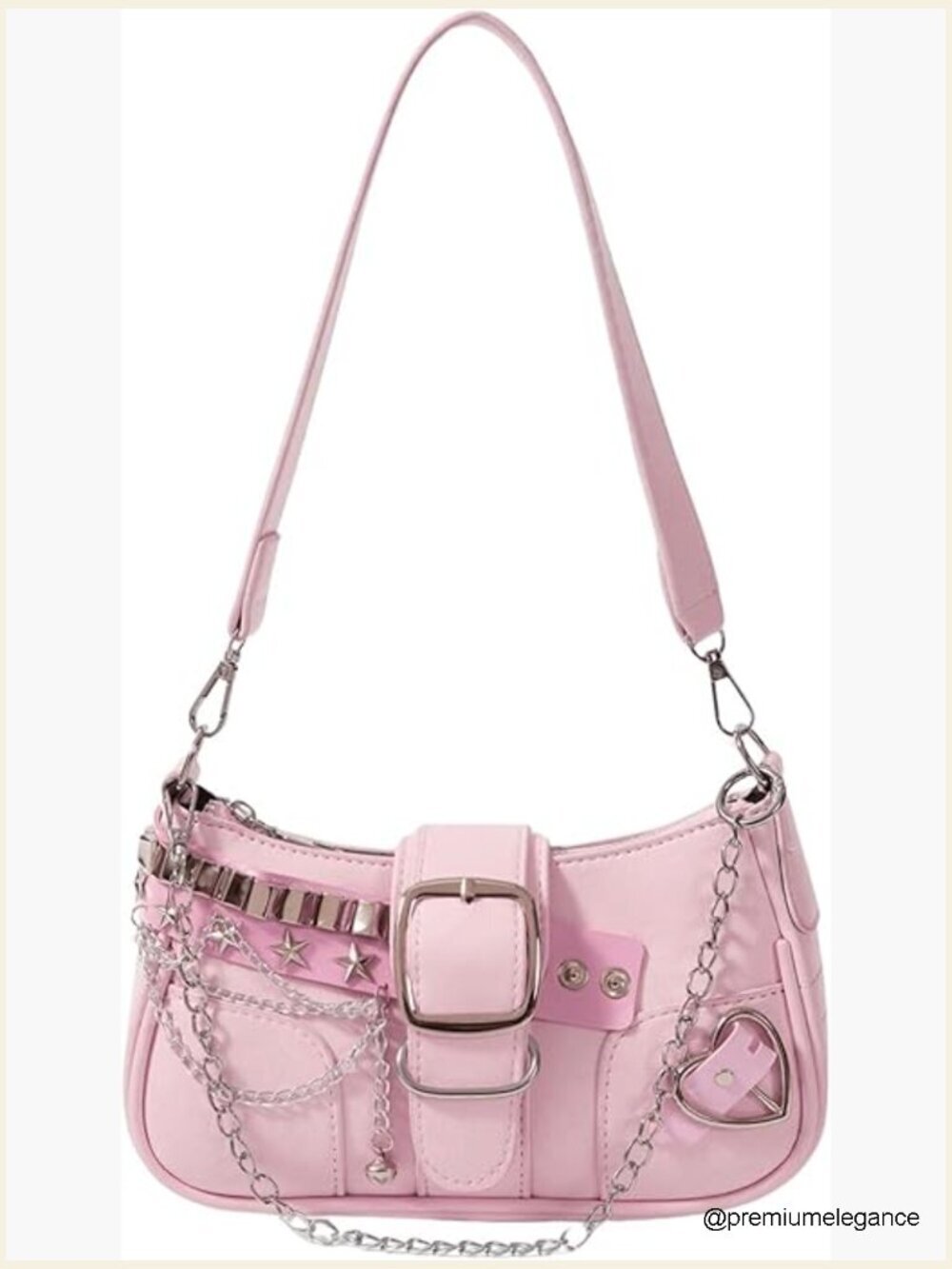 Y2K Star Embroidery Mini Chain Hobo Handbag Purse Crossbody Shoulder Bag